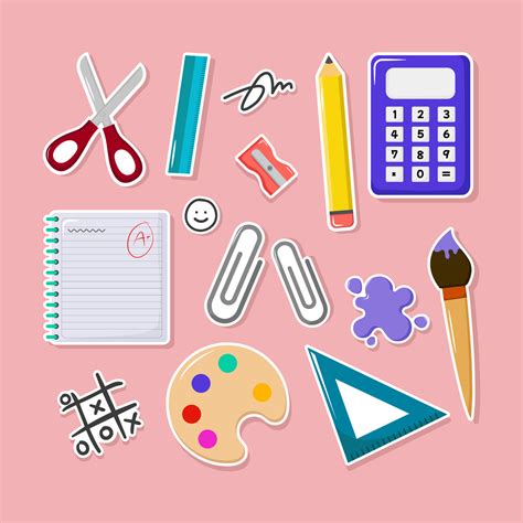 Stationary Sticker Collection for Journaling 5419663 Vector Art at Vecteezy