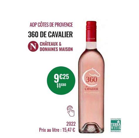Promo Aop Côtes De Provence 360 De Cavalier 2022 chez Nicolas