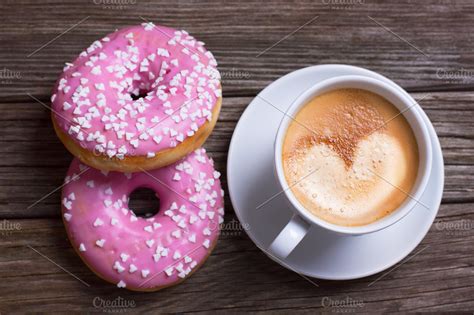 Coffee with donuts | High-Quality Food Images ~ Creative Market