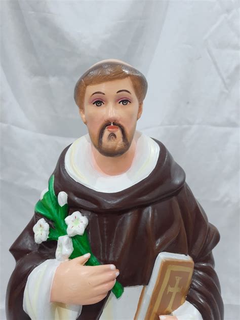 2 Feet St.Dominic Fiber Statue - la corona del rosario Christian Online Store