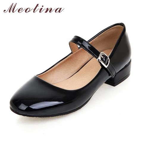 Meotina Flat Shoes Women Mary Jane Ladies Shoes Flats Fall Buckle ...