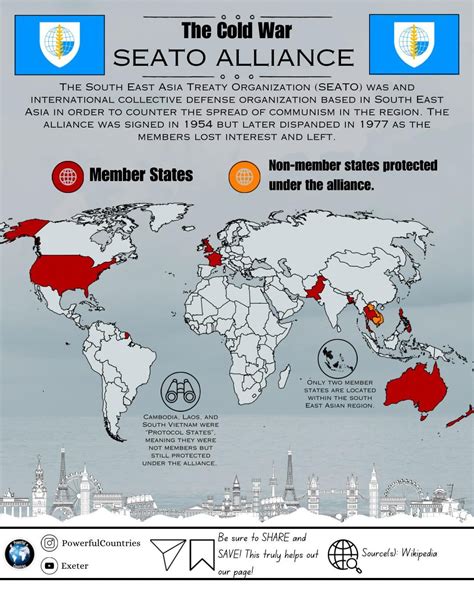 SEATO Military Alliance Map : r/coldwar