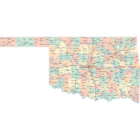 Road Map Of Oklahoma