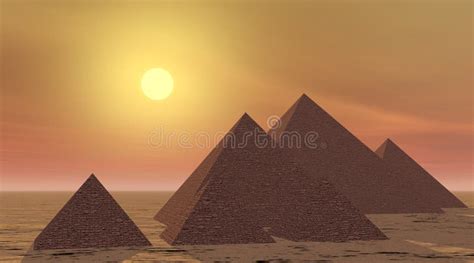 Mysterious pyramids stock illustration. Illustration of great - 16138723