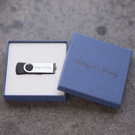 Personalized USB Flash Drive with Navy by BoutiquePackaging