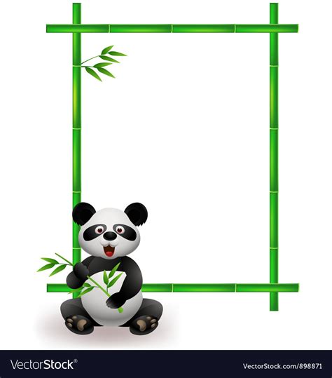 Panda frame Royalty Free Vector Image - VectorStock