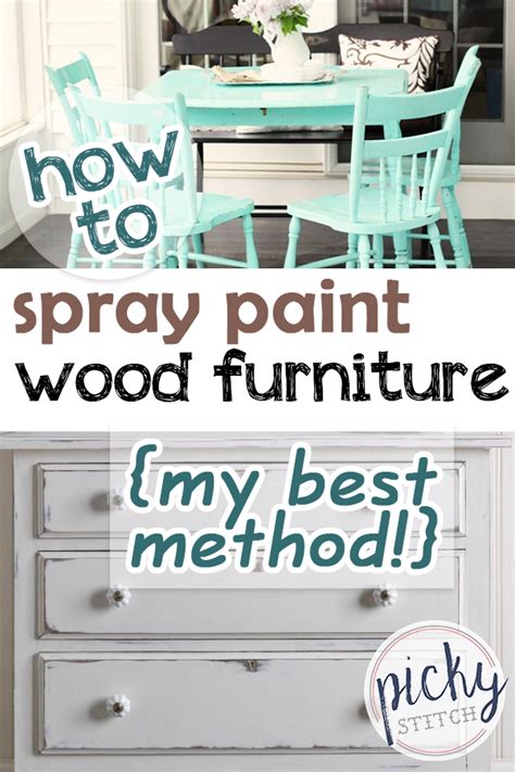 How to Spray Paint Wood Furniture {My Best Method!} • Picky Stitch