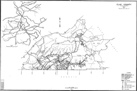 1949 Road Map of Clay County, North Carolina