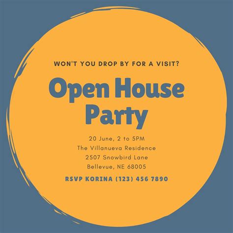 Free printable, customizable open house invitation templates | Canva