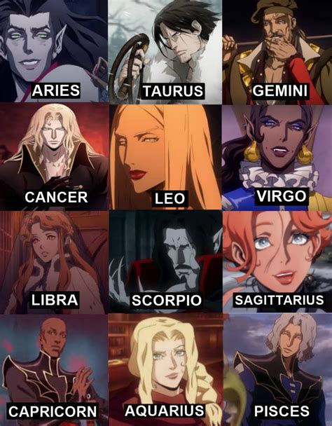 Zodiac Signs as Castlevania (Netflix) Characters : r/castlevania