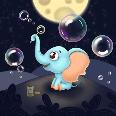 ArtStation - Elephant blowing bubbles