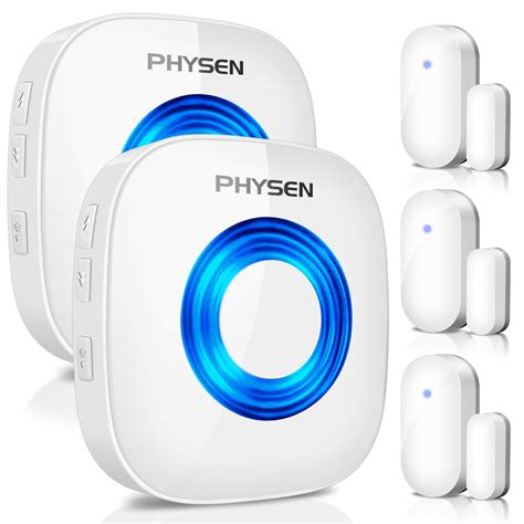 Buy Physen Wireless Door/Window Sensor Chime kit with 3 Magnetic Door Sensors and 2 Receivers ...