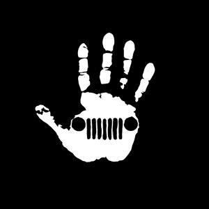 Jeep Wave Hand Vinyl Decal Stickers - Custom Sticker Shop