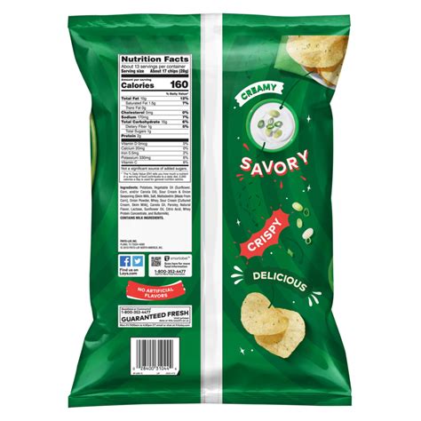 Lay's Sour Cream & Onion Potato Chips 12.5oz : Snacks fast delivery by ...