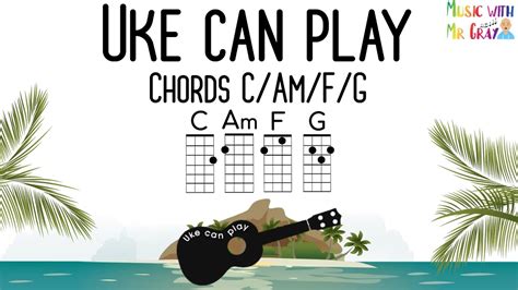 Uke can play - Chords C/Am/F/G | Ukulele chord play along - YouTube