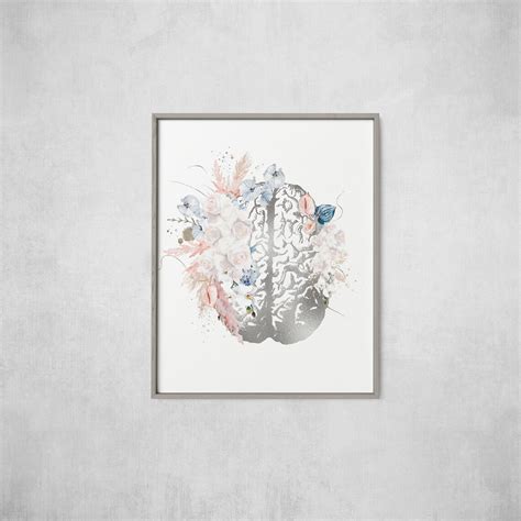 Brain Art Print Psychology Art Brain Anatomy Art Psychology - Etsy