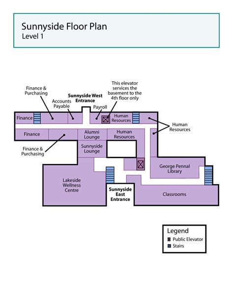 St. Joseph's Health centre Toronto Sunnyside level 1 map - Map of St ...