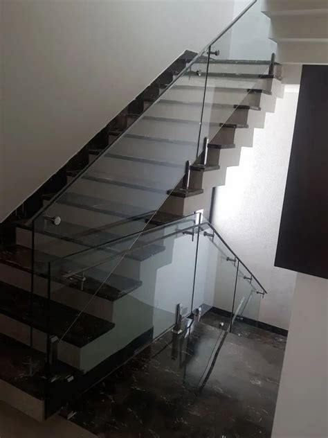 Panel Stainless Steel Glass Railing In Ludhiana, Material Grade: 304 at ...