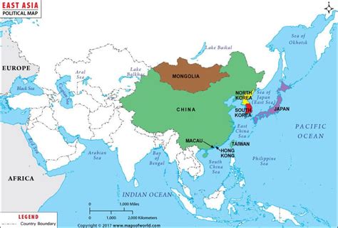 Political Map Of East Asia