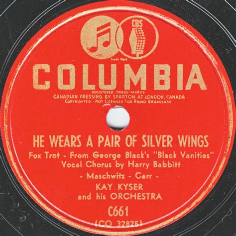 Kay Kyser And His Orchestra – He Wears A Pair Of Silver Wings / Jingle ...