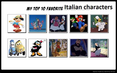 My Top 10 Favorite Italian Characters by Bart-Toons on DeviantArt