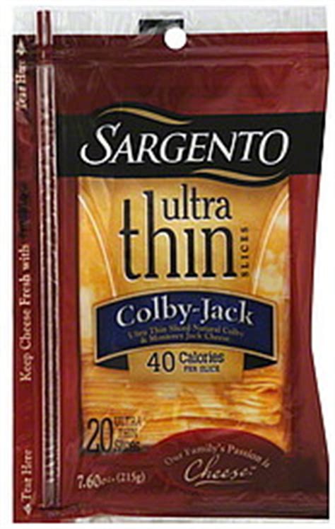 Sargento Cheese Slices Ultra Thin, Colby-Jack 20.0 ea Nutrition Information | ShopWell