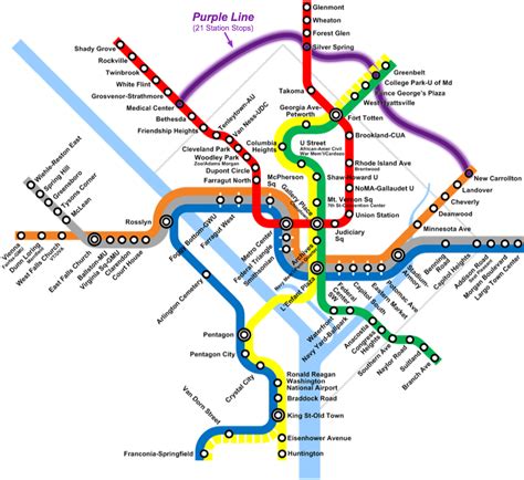 Metro Map With Purple Line - Map of world