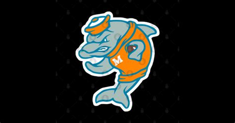 Vintage Style Dolphins Mascot 1 - Miami Dolphins - Sticker | TeePublic