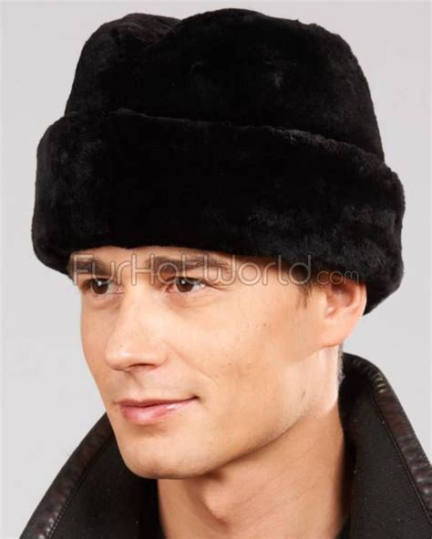 Sheared Beaver Russian Cossack Hat - Black Winter Hats For Men, Winter Cap, Men Winter, Russian ...