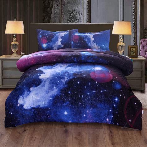 NTBED Galaxy Comforter Set Full Size, Sky Oil Printing Outer Space ...