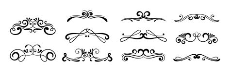 Set ornate calligraphy vector swirls 32180262 Vector Art at Vecteezy