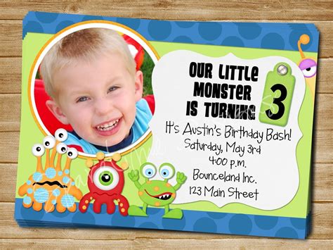 Monster Birthday Invitations Ideas for Aurel Monsters Inc Invitations ...