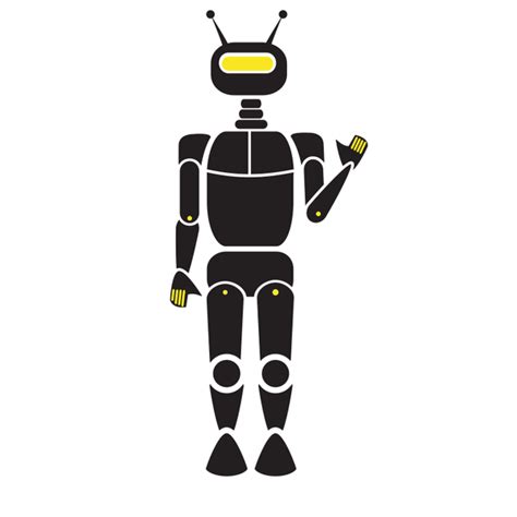 Robot silhouette clip art | Free SVG