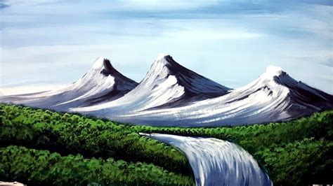 simple mountain landscape painting - Dip History Photographic Exhibit