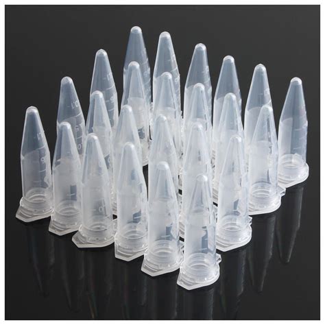 100pcs 1,5 Ml Lab Mini tubo de ensayo plástico centrífuga Vial Snap Cap 42X11Mm claro - comprar ...