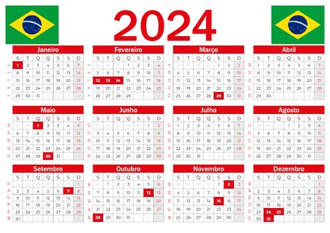 Calendario 2024 Com Feriados Brasileiros - Happy Kirstyn