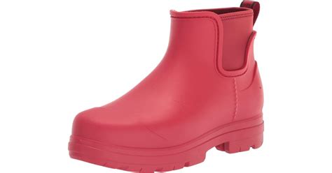 UGG Rubber Droplet Rain Boot in Red | Lyst