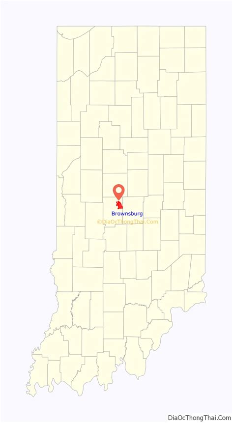 Map of Brownsburg town