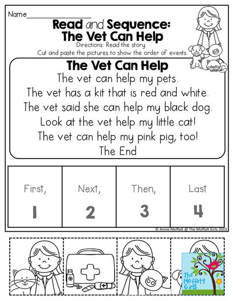 Cut And Paste Story Sequencing Worksheets For Kindergarten ...