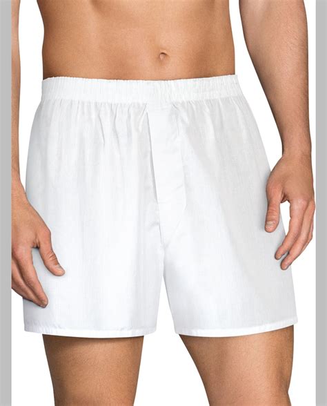 Men's Relaxed Fit White Boxers | Fruit of the Loom