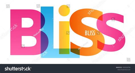 Bliss Colorful Typography Banner Stock Vector (Royalty Free) 1355530799 ...