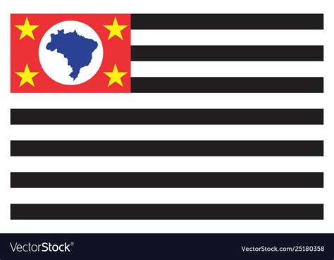 Sao paulo state flag Royalty Free Vector Image