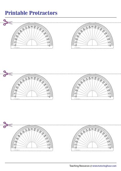 Printable Protractors | Teacher Templates