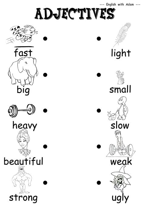 Worksheet แบบฝึกหัด | English with Adam | ใบงานอนุบาล, คำศัพท์ภาษา ...