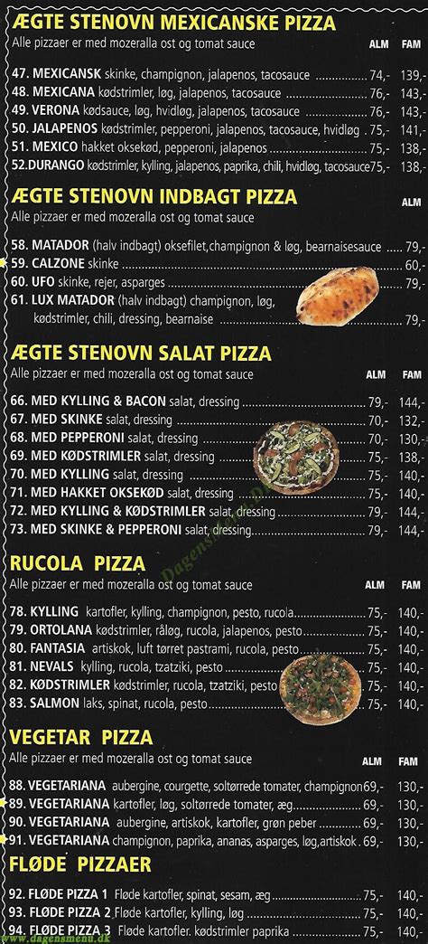 San Remo Pizza Brøndby Strand - Dagens Menu