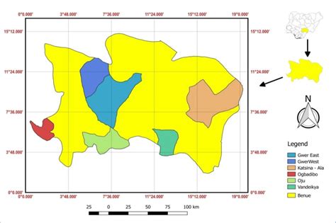 Map of Benue State showing the study areas | Download Scientific Diagram