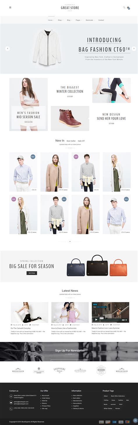 Great Store - eCommerce Fashion Template :: Behance