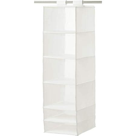 Ikea Polyester Skubb Hanging 6 Compartment Storage Closet Organizer (White) : Amazon.in: Home ...