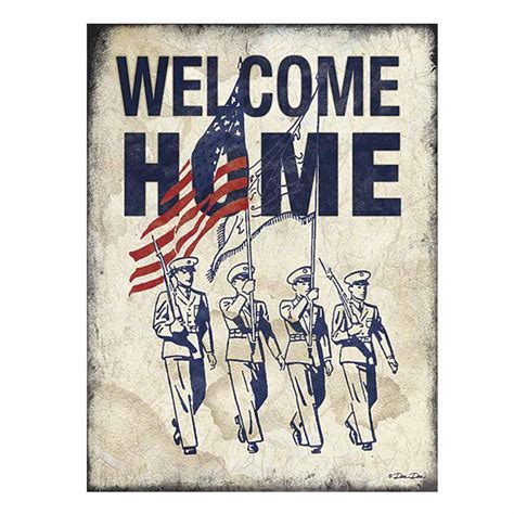 Welcome Home Military Wooden Block Sign – Military Republic