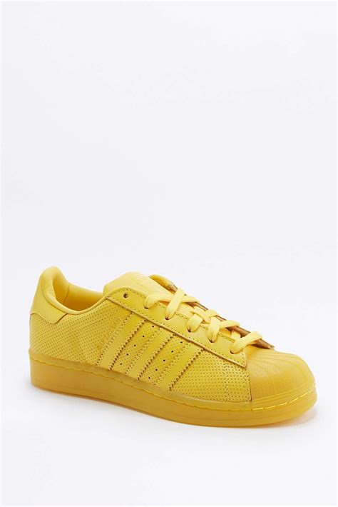 adidas Originals Superstar Adicolour Yellow Trainers | Yellow womens ...